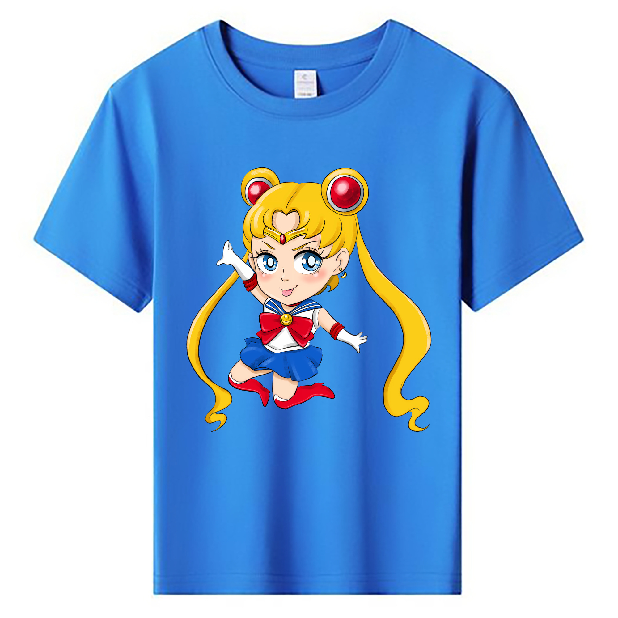 （画像用） 美少女戦士セーラームーン 月野 うさぎ つきの うさぎ Sailor Moon Tsukino Usagi 綿100％キッズTシャツ（フロントプリント）
